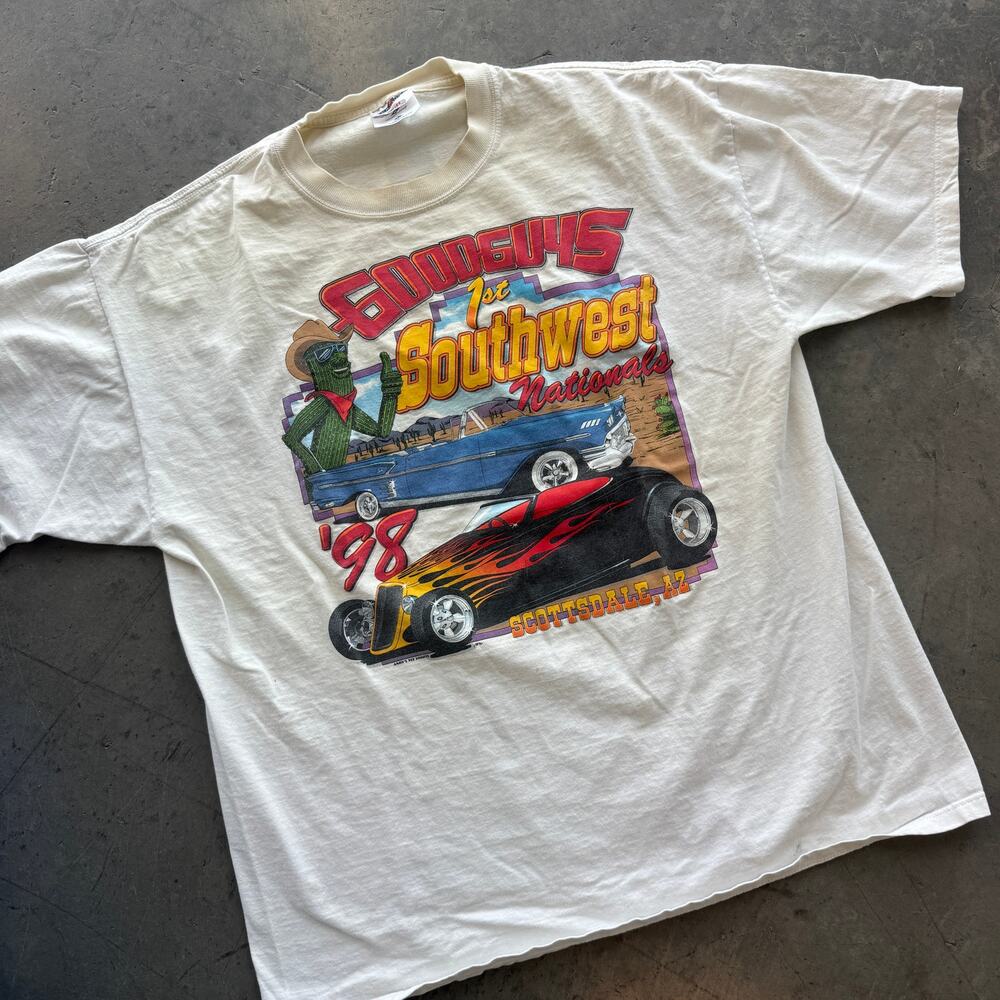 Vintage Y2k Goodguys Car Week Scottsdale Arizona White Graphic Tee L